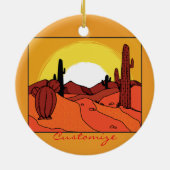 Desert Cactus Sunset Thunder_Cove Keramisch Ornament (Achterkant)