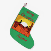 Desert Cactus Sunset Thunder_Cove Kleine Kerstsok (Voorkant (Hangend))