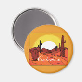 Desert Cactus Sunset Thunder_Cove Magneet (Voorkant / Achterkant)
