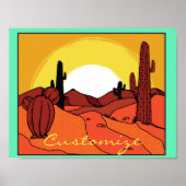 Desert Cactus Sunset Thunder_Cove Poster (Voorkant)