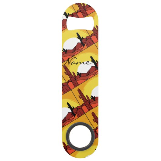 Desert Cactus Sunset Thunder_Cove Speed Flessenopener (Achterkant)