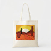 Desert Cactus Sunset Thunder_Cove Tote Bag (Voorkant)