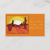 Desert Cactus Sunset Thunder_Cove Visitekaartje (Voorkant)