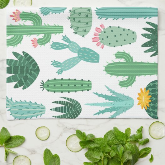 Desert Cactus  Theedoek (Gevouwen)