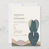 Desert Cactus Theme Wedding Kaart (Voorkant)