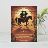 Desert Cactus Wedding Kaart (Staand voorkant)