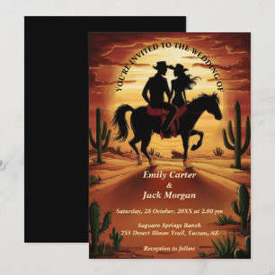 Desert Cactus Wedding Kaart