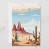 Desert Cactus Wedding Kaart (Achterkant)