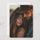 Desert Cactus Western Monogram Bewaar de datum Kaart (Achterkant)