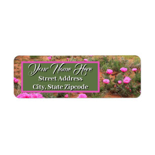 Desert Cactus Wildflower Adres Etiket