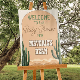 Desert Cactus Zuidwest Baby shower Welkom Poster