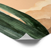 Desert Cactus Zuidwest Baby shower Welkomstbord Poster (Hoek)