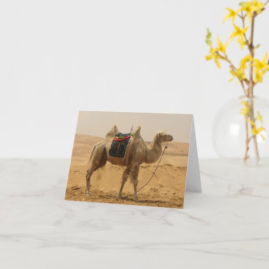 Desert Camel Blank-kaart Kaart (Gele Bloem)