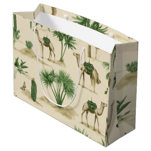 "Desert Camel Gift Bag" Groot Cadeauzakje (Achterkant Gekanteld)