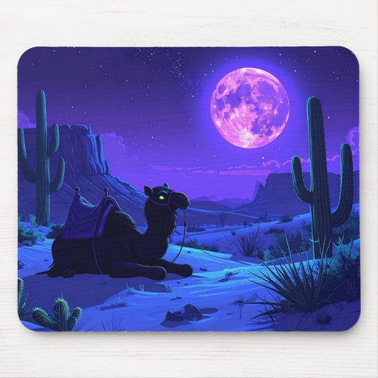 Desert Camel Mousepad Muismat (Voorkant)