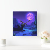 Desert Camel Mousepad Vierkante Klok (Huis)