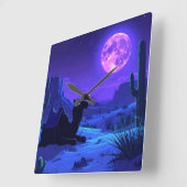 Desert Camel Mousepad Vierkante Klok (Hoek)