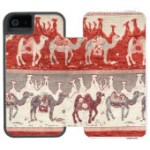 Desert Camels Caravan Art Incipio iPhone Portemonnee Hoesje (Agenda Open)
