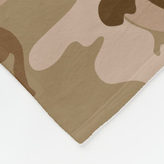 Desert Camo - Bruin Camouflage Fleece Deken (Hoek)