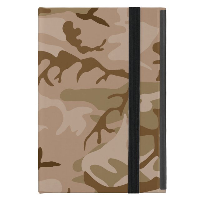 Desert Camo - Bruin Camouflage iPad Mini Hoesje (Voorkant Dicht)