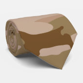 Desert Camo - Bruin Camouflage Stropdas (Opgerold)