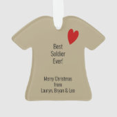 Desert Camo militair gepersonaliseerde bezetting Ornament (achterkant)