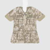 Desert Camo militair gepersonaliseerde bezetting Ornament (voorkant)