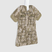 Desert Camo militair gepersonaliseerde bezetting Ornament (voorkant)