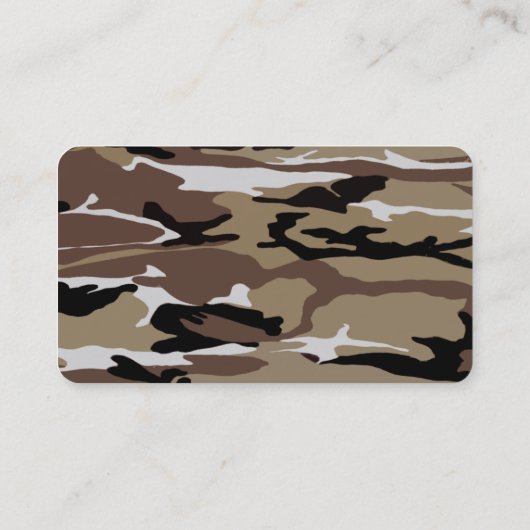 Desert Camo Pattern Visitekaartje (Achterkant)