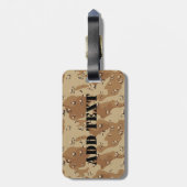 Desert Camouflage Bagagelabel (Achterkant verticaal)
