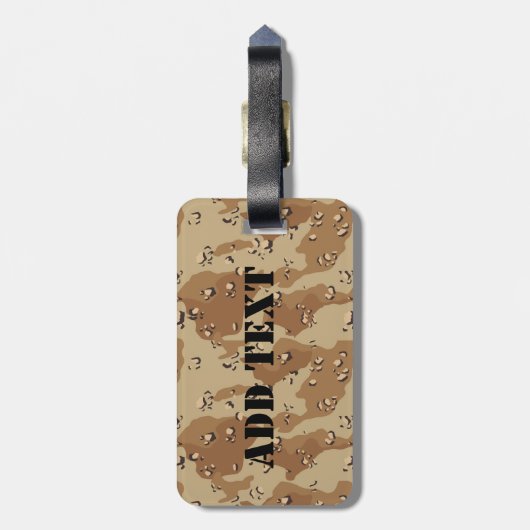 Desert Camouflage Bagagelabel (Achterkant verticaal)