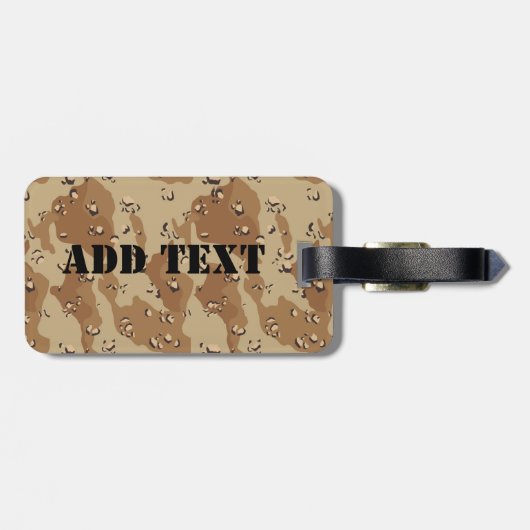 Desert Camouflage Bagagelabel (Achterkant horizontaal)