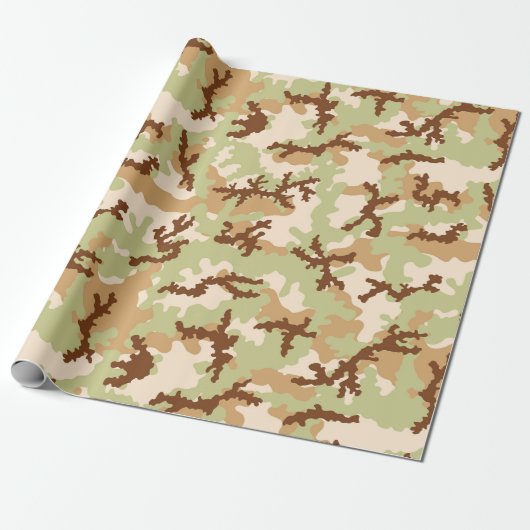 Desert camouflage cadeaupapier (Uitgerold)