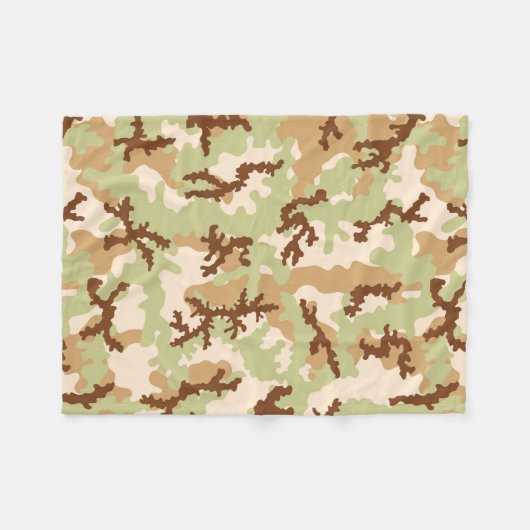 Desert camouflage fleece deken (Voorkant (Horizontaal))