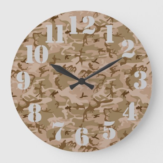 Desert Camouflage Grote Klok (Voorkant)