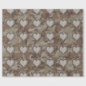 Desert Camouflage Heart Cadeaupapier (Vlak)