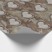Desert Camouflage Heart Cadeaupapier (Hoek)