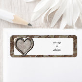 Desert Camouflage Heart Etiket (Insitu)