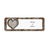 Desert Camouflage Heart Etiket (Voorkant)