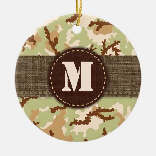 Desert camouflage keramisch ornament (Voorkant)