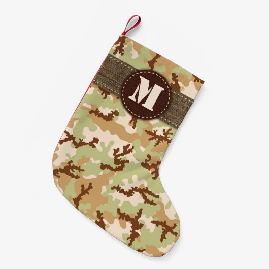 Desert camouflage kleine kerstsok (Voorkant (Hangend))