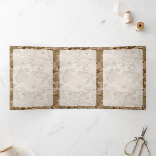 Desert Camouflage, leger, leger Drieluik Kaart (Binnen)