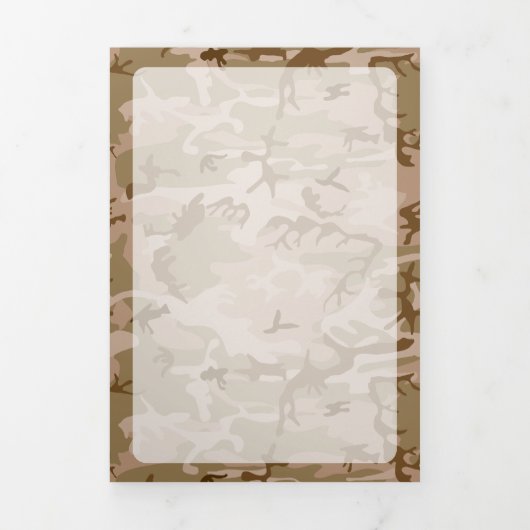 Desert Camouflage, leger, leger Drieluik Kaart (Cover)