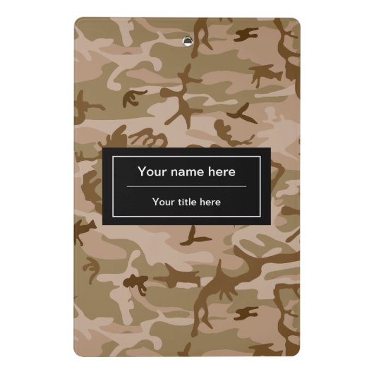 Desert Camouflage, leger, leger Mini Klembord (Achterkant)