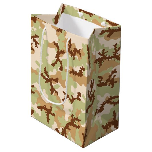 Desert camouflage medium cadeauzakje (Voorkant Gekanteld)
