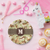 Desert camouflage papieren bordje (Feest)