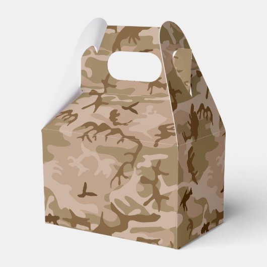 Desert Camouflage Patroon, uw naam, personaliseren Bedankdoosjes (Achterkant)