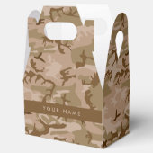 Desert Camouflage Patroon, uw naam, personaliseren Bedankdoosjes (Geopend)