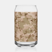 Desert Camouflage Patroon, uw naam, personaliseren Blikvorm Glas (Achterkant)