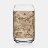 Desert Camouflage Patroon, uw naam, personaliseren Blikvorm Glas (Links)